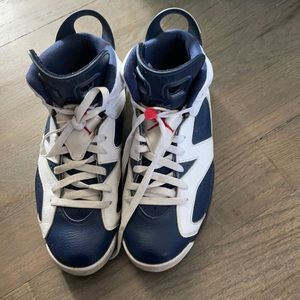 Jordan 6s white and blue